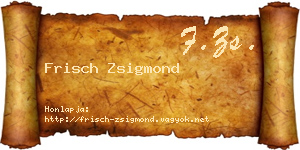 Frisch Zsigmond névjegykártya